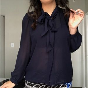 Cute Navy Button Down
